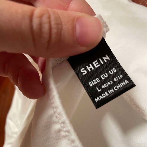 NWOT | WHITE | SHEIN SXY Solid Ruched Side Cami Bodycon Dress - Picture 5 of 9